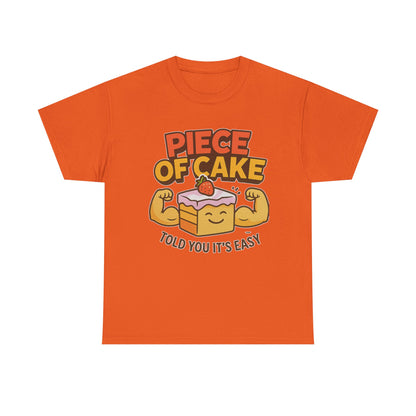 Fun Cake Graphic Tee, Piece of Cake T-Shirt, Foodie Gift, Self-Care Apparel, Birthday Celebration Wear, Casual Everyday Fashion