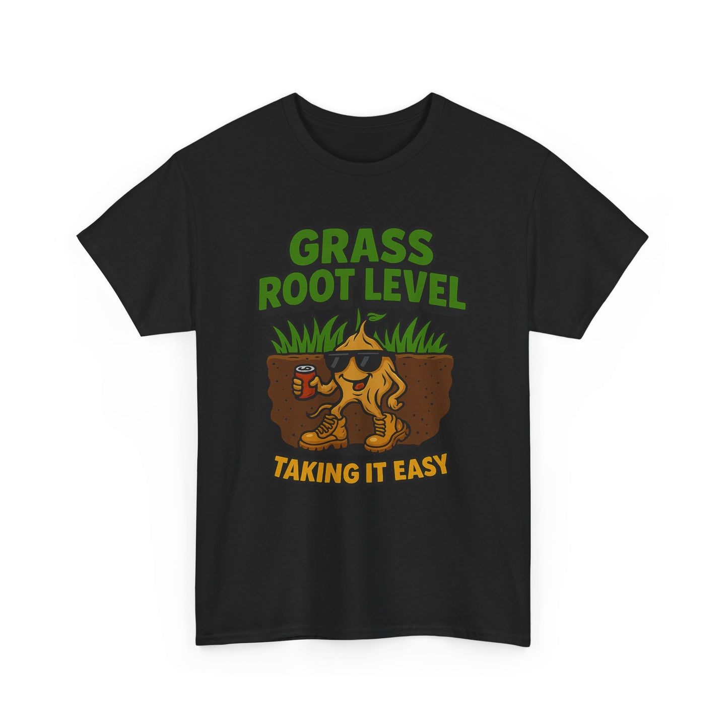Grass Root Level Unisex Heavy Cotton Tee - Taking It Easy Printify