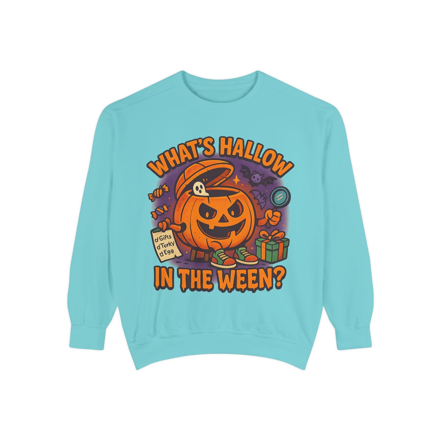 Halloween Themed Unisex Sweatshirt - What's Hallow in the Ween? Printify