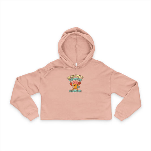 Brain Freeze Champion Women's Cropped Hoodie | Cool Casual Wear, Gift for Friends, Winter Wardrobe Essential, Trendy Outfit