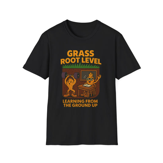 Unisex Eco-Friendly T-Shirt - Grass Root Level, Nature Lover Gift, Sustainable Fashion, Earth Day Tee, Gardening Enthusiast Apparel
