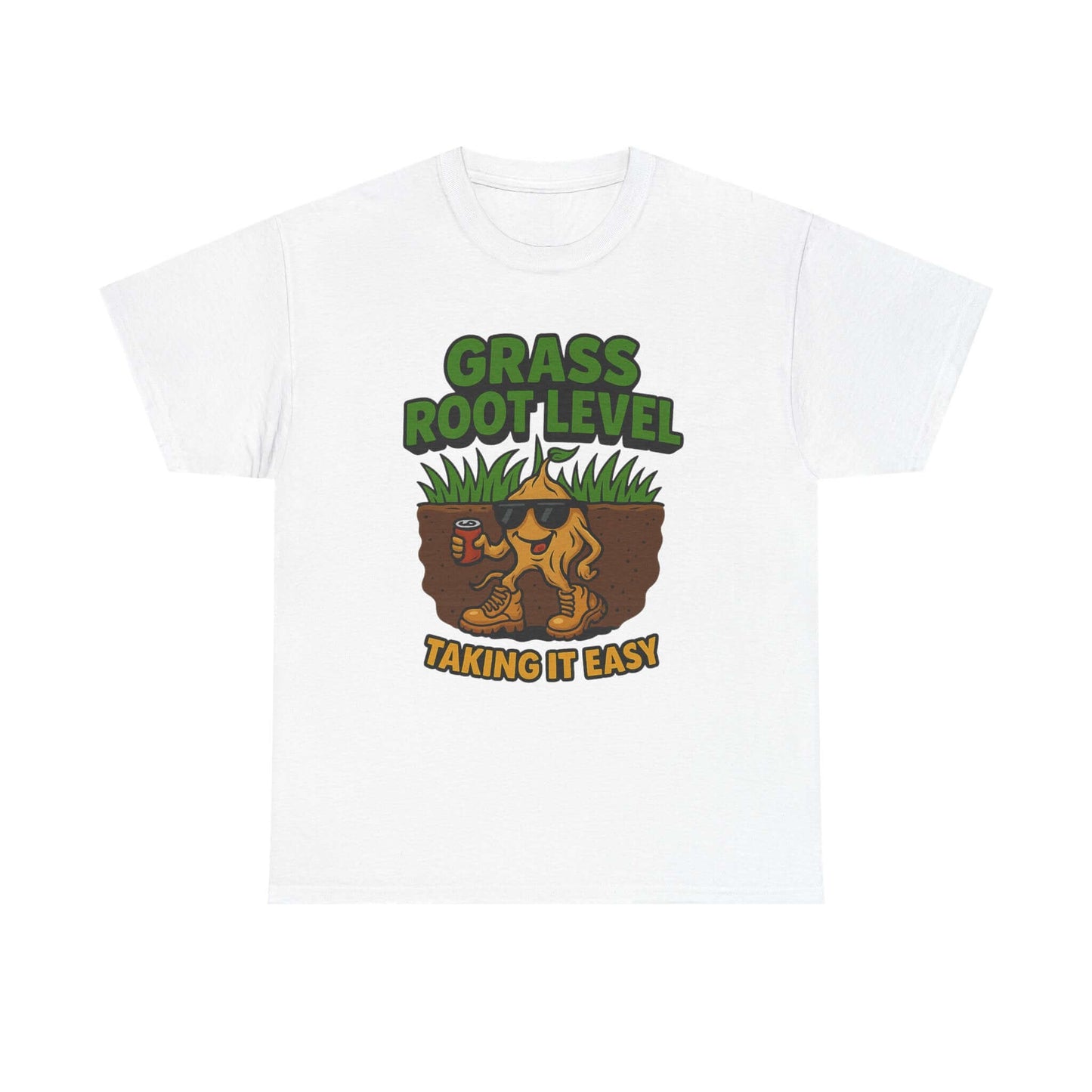 Grass Root Level Unisex Heavy Cotton Tee - Taking It Easy Printify