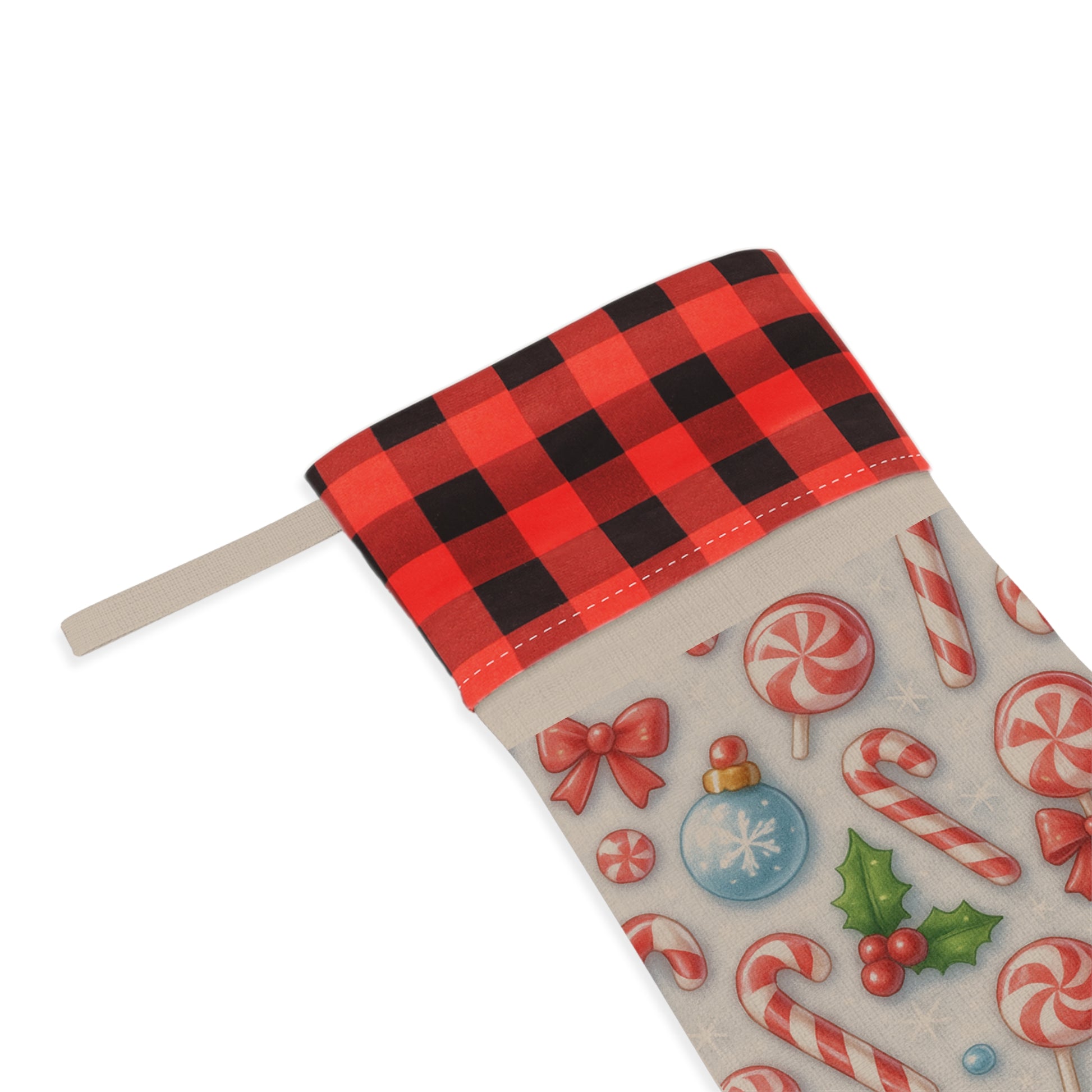 Festive Christmas Stocking, Personalized Holiday Decor, Merry and Bright Gift Holder, Seasonal Home Accent, Christmas Goody Bag Printify