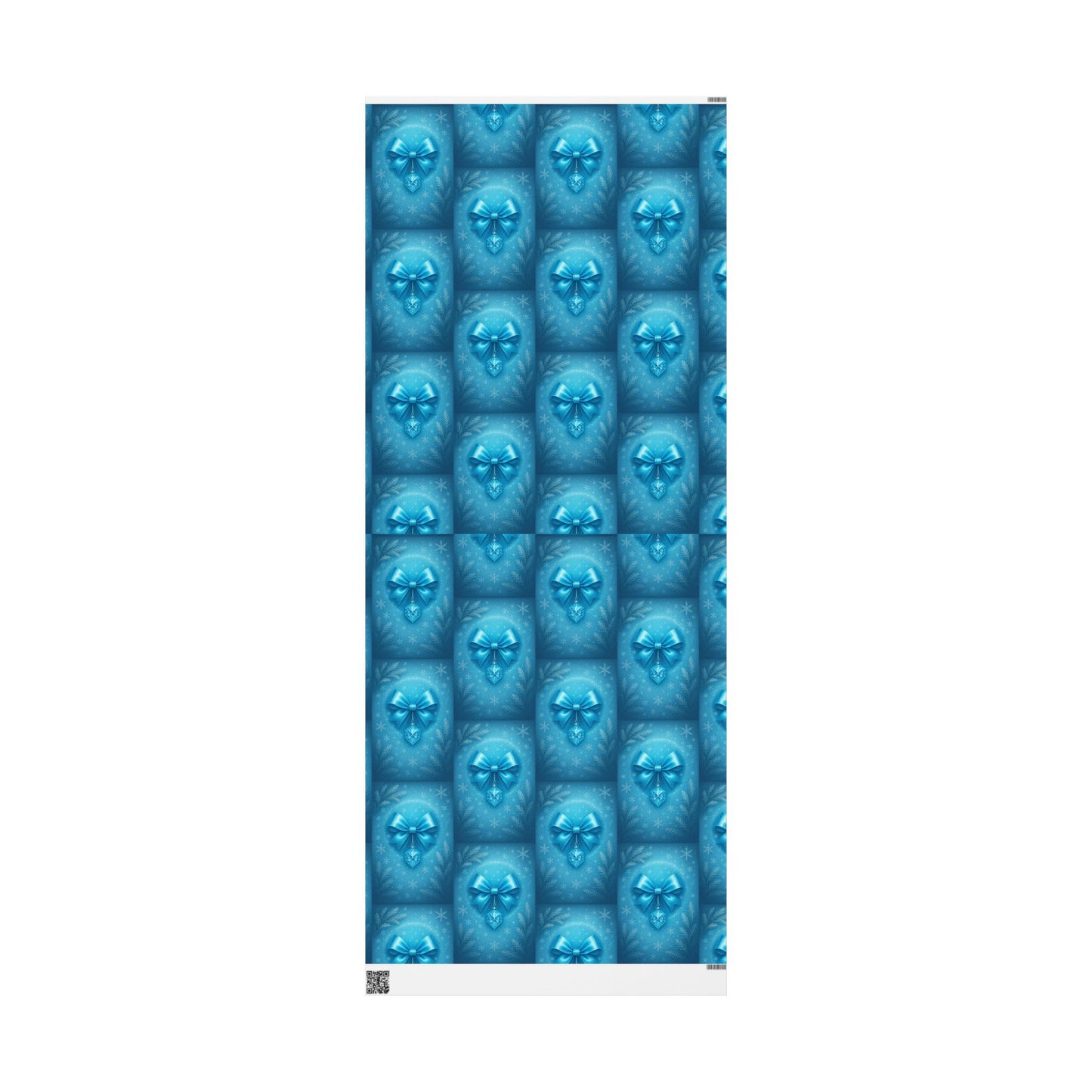 Blue Holiday Gift Wrapping Paper, Festive Snowflake Prints, Eco-Friendly Wrap for Birthdays, Christmas, and Special Occasions Printify