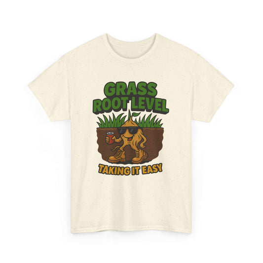 Grass Root Level Unisex Heavy Cotton Tee - Taking It Easy Printify