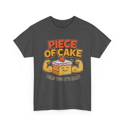 Fun Cake Graphic Tee, Piece of Cake T-Shirt, Foodie Gift, Self-Care Apparel, Birthday Celebration Wear, Casual Everyday Fashion
