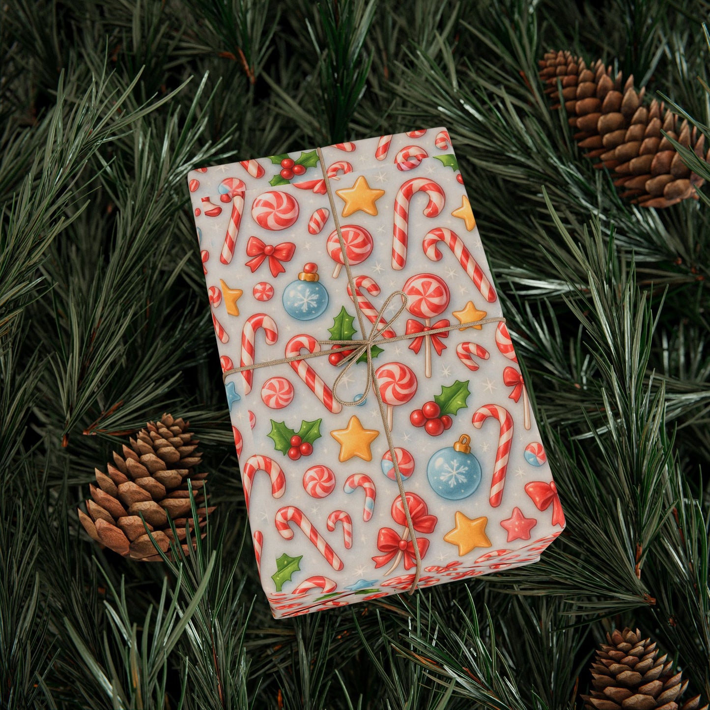 Festive Wrapping Paper for Holidays, Gift Wrap, Christmas Decor, Birthday Parties, Eco-Friendly Gift Packaging Printify