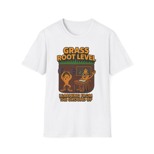 Unisex Eco-Friendly T-Shirt - Grass Root Level, Nature Lover Gift, Sustainable Fashion, Earth Day Tee, Gardening Enthusiast Apparel