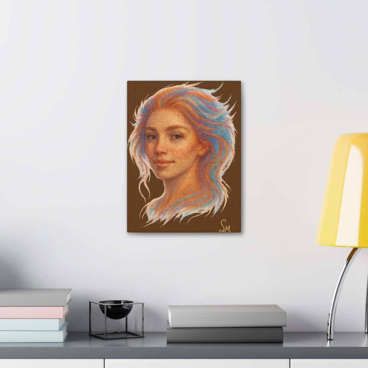 “Woven Light” — Embroidered Fine Art Portrait Printify