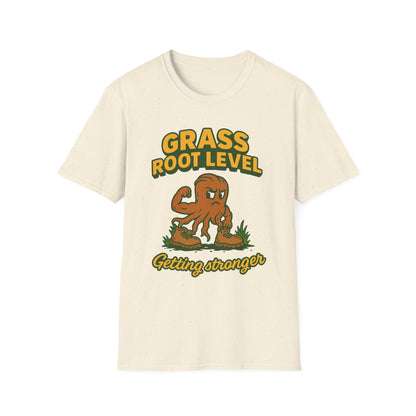 Grass Root Level T-Shirt, Motivational Tee, Unisex Graphic Tee, Eco-Friendly Apparel, Gift for Growth Mindset