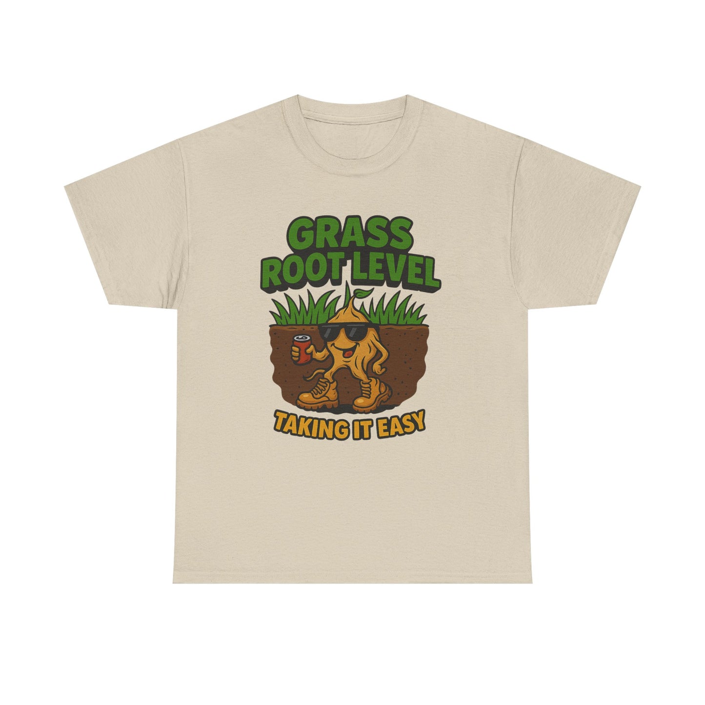 Grass Root Level Unisex Heavy Cotton Tee - Taking It Easy Printify