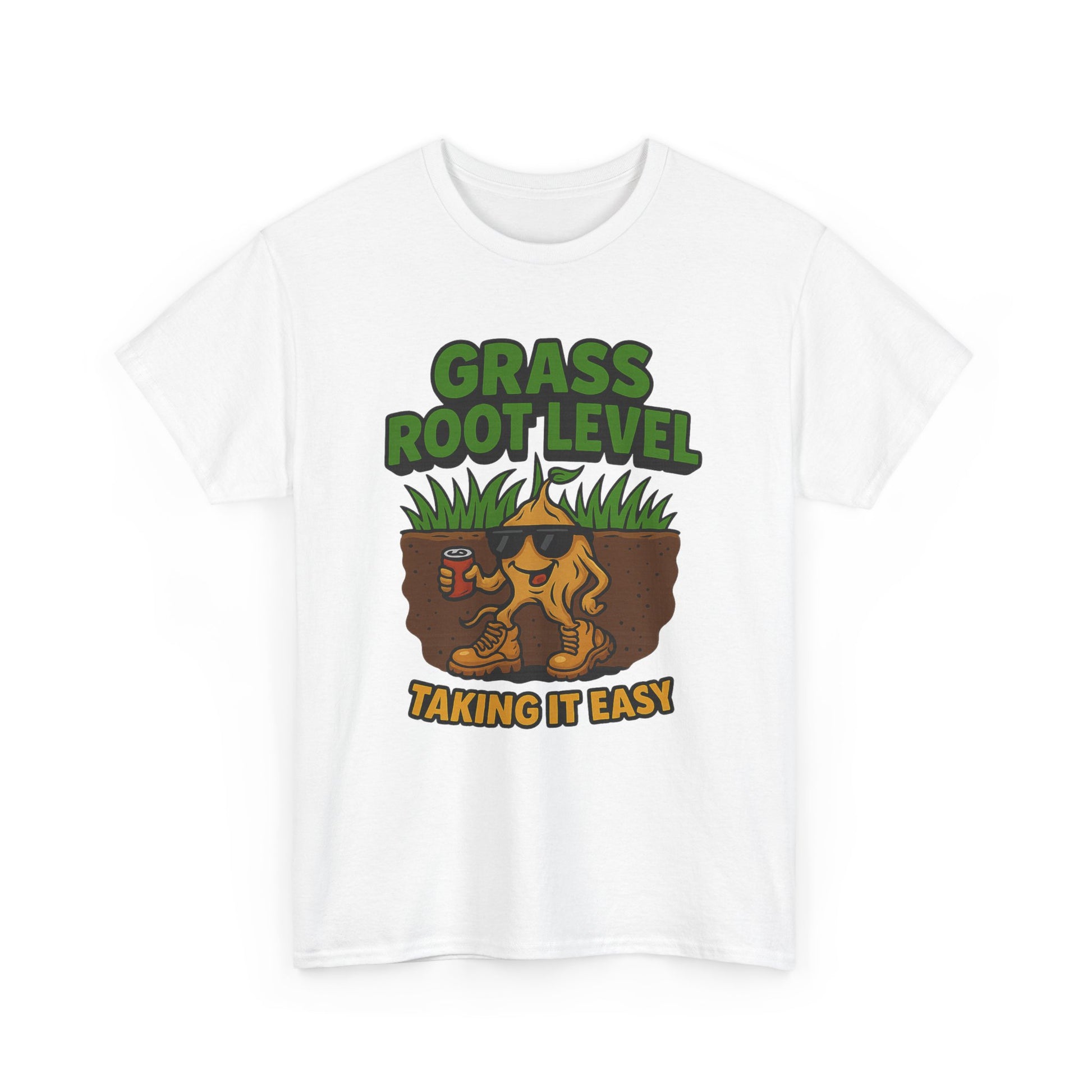 Grass Root Level Unisex Heavy Cotton Tee - Taking It Easy Printify