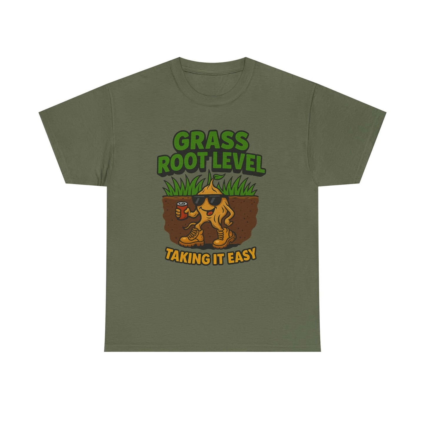 Grass Root Level Unisex Heavy Cotton Tee - Taking It Easy Printify