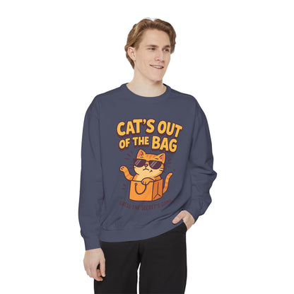 Cat's Out of the Bag Sweatshirt, Cute Cat Lover Gift, Cozy Unisex Pullover, Fun Fashion for Casual Days, Perfect for Birthdays, Cat [...]