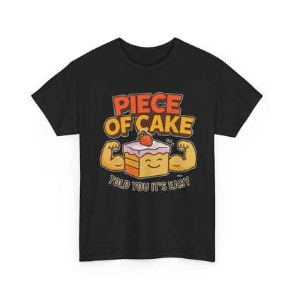 Fun Cake Graphic Tee, Piece of Cake T-Shirt, Foodie Gift, Self-Care Apparel, Birthday Celebration Wear, Casual Everyday Fashion