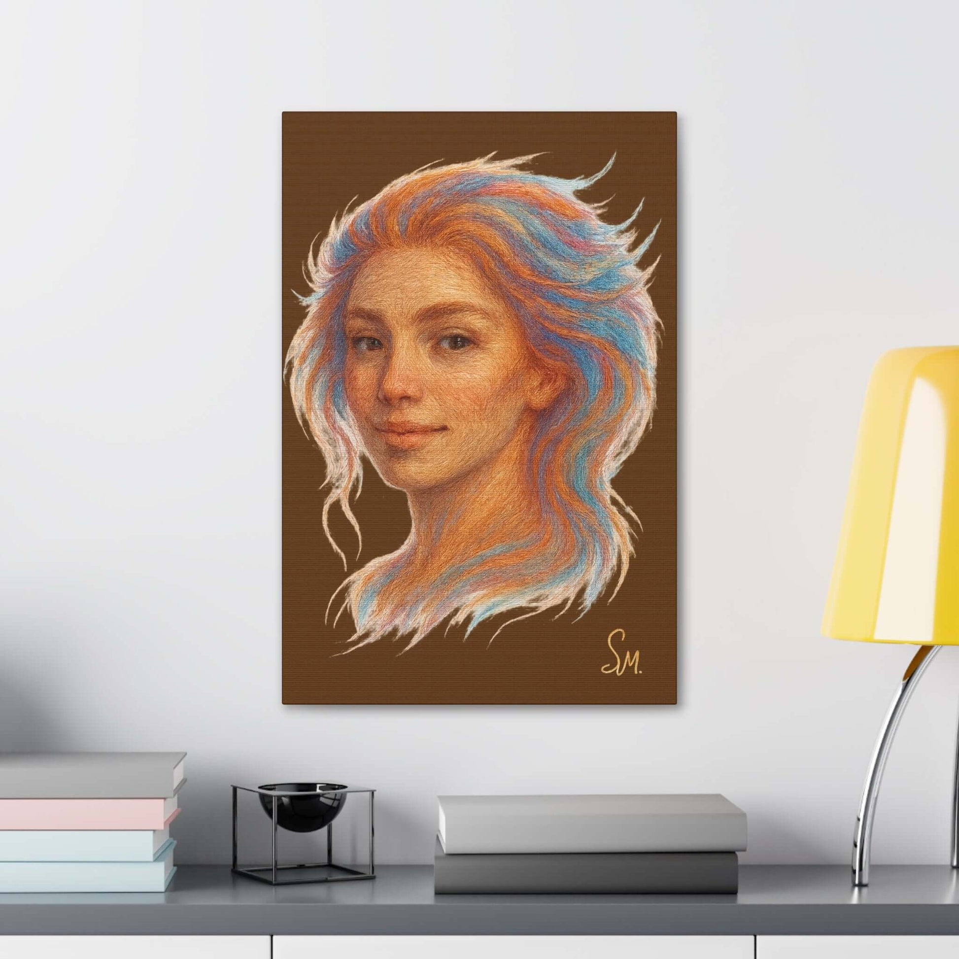 “Woven Light” — Embroidered Fine Art Portrait Printify