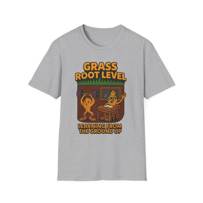 Unisex Eco-Friendly T-Shirt - Grass Root Level, Nature Lover Gift, Sustainable Fashion, Earth Day Tee, Gardening Enthusiast Apparel