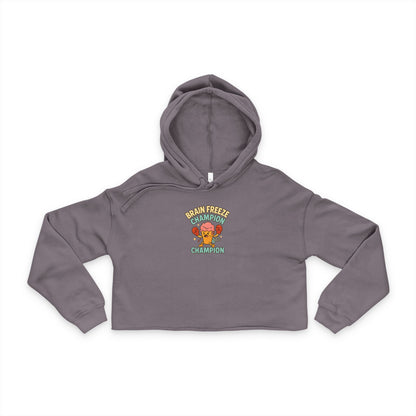 Brain Freeze Champion Women's Cropped Hoodie | Cool Casual Wear, Gift for Friends, Winter Wardrobe Essential, Trendy Outfit