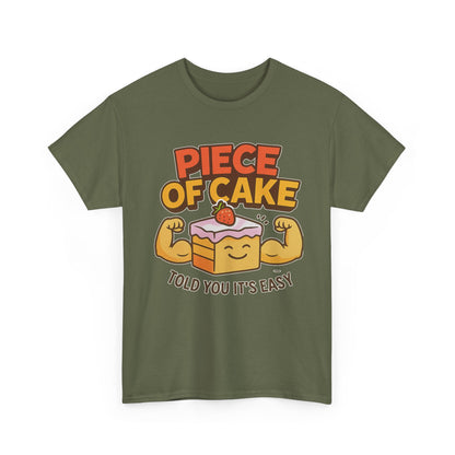 Fun Cake Graphic Tee, Piece of Cake T-Shirt, Foodie Gift, Self-Care Apparel, Birthday Celebration Wear, Casual Everyday Fashion