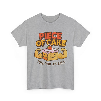 Fun Cake Graphic Tee, Piece of Cake T-Shirt, Foodie Gift, Self-Care Apparel, Birthday Celebration Wear, Casual Everyday Fashion
