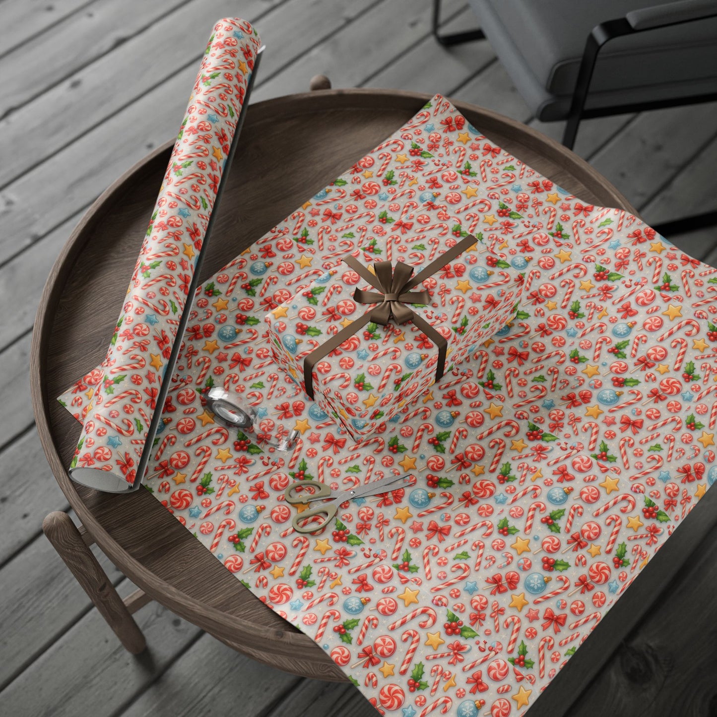 Festive Wrapping Paper for Holidays, Gift Wrap, Christmas Decor, Birthday Parties, Eco-Friendly Gift Packaging Printify