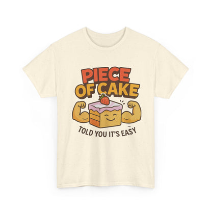 Fun Cake Graphic Tee, Piece of Cake T-Shirt, Foodie Gift, Self-Care Apparel, Birthday Celebration Wear, Casual Everyday Fashion