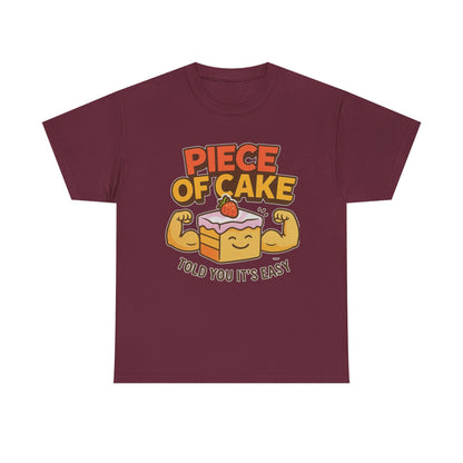 Fun Cake Graphic Tee, Piece of Cake T-Shirt, Foodie Gift, Self-Care Apparel, Birthday Celebration Wear, Casual Everyday Fashion