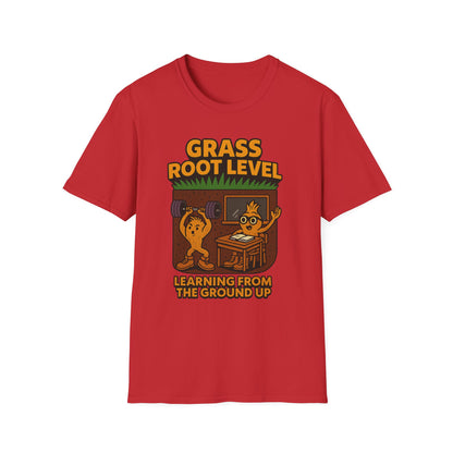 Unisex Eco-Friendly T-Shirt - Grass Root Level, Nature Lover Gift, Sustainable Fashion, Earth Day Tee, Gardening Enthusiast Apparel