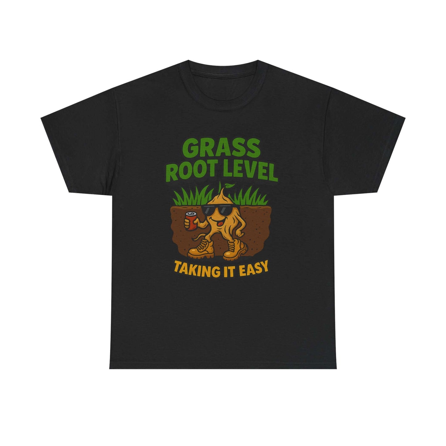 Grass Root Level Unisex Heavy Cotton Tee - Taking It Easy Printify