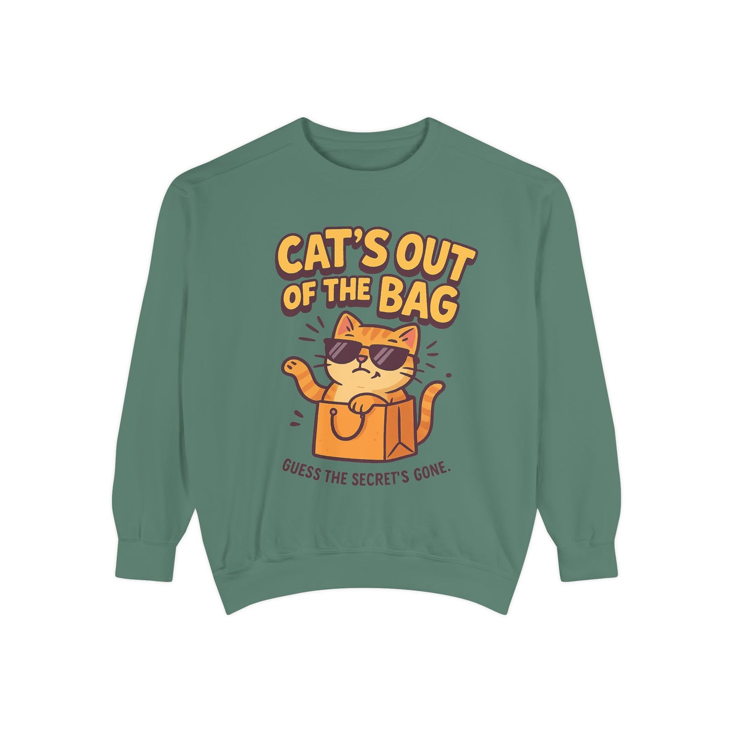 Cat's Out of the Bag Sweatshirt, Cute Cat Lover Gift, Cozy Unisex Pullover, Fun Fashion for Casual Days, Perfect for Birthdays, Cat [...]